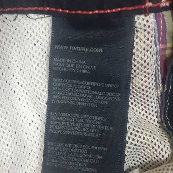 TOMMY HILFIGER Mens plaid board shorts size 32 - Picture 4 of 9